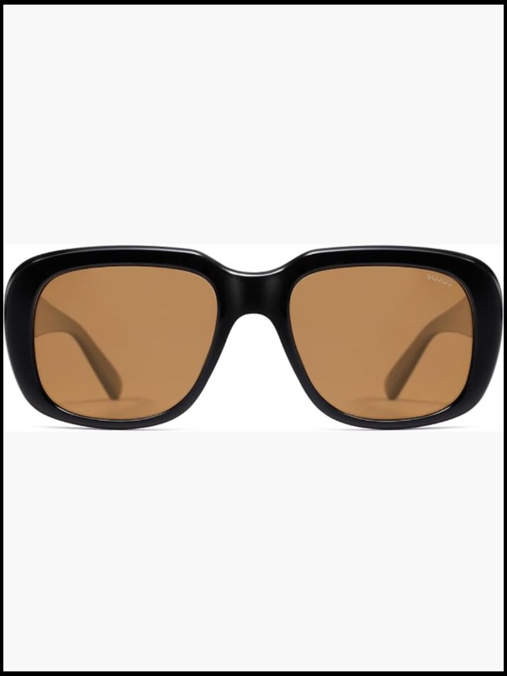 Classic Thick Rectangle Polarized Sunglasses Retro 90s Square Frame Shades UV400 - Picture 1 of 7